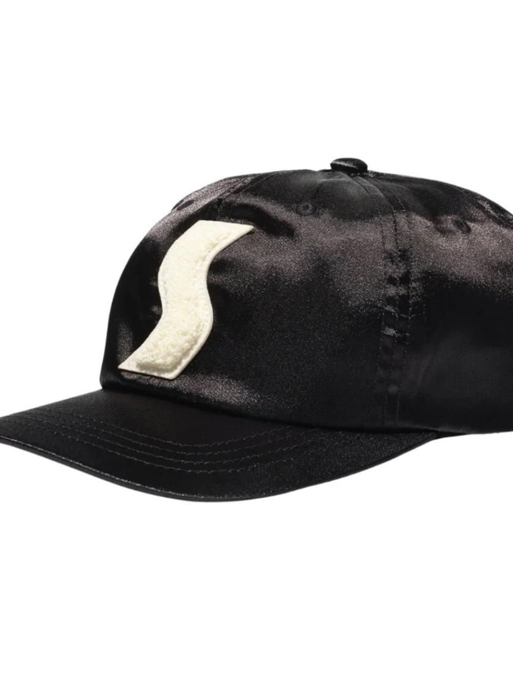 Stance Black Satin Snapback Hat with Silver Logo NWT